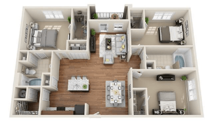 Aventine 3 Bedroom Apartment with Deluxe Patio